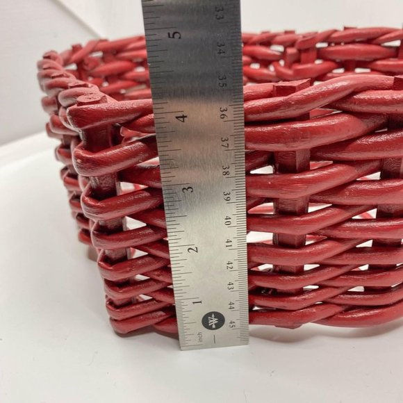 Vintage Wicker Pink Heart Woven Shelf - Picture 9 of 10